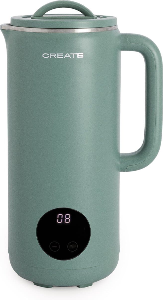 CREATE - Sojamelk maker - Multifunctionele machine - 850 ml - Soepmaker - Notenmelk maker - Timer 12 uur - Sage - VEGAN MILK MAKER STUDIO