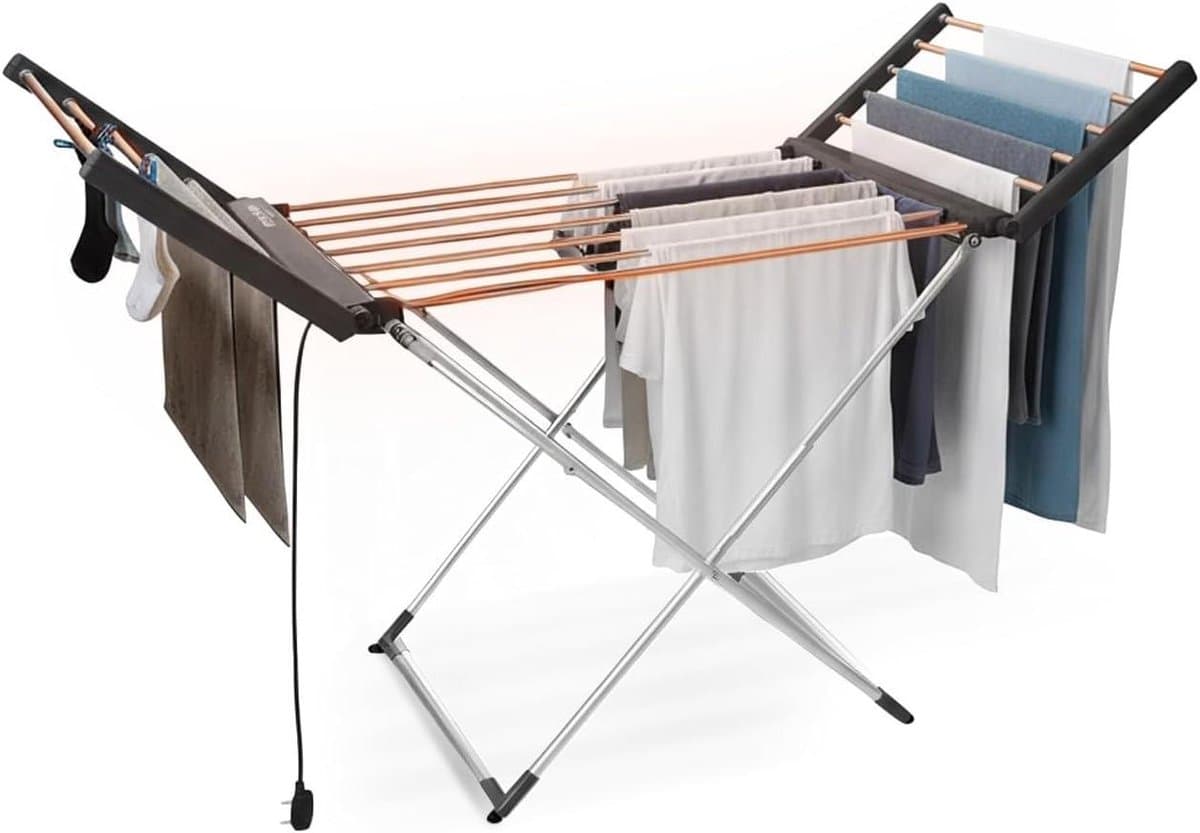 Elektrisch droogrek - Wasdroger inklapbaar - Snel was drogen - Ruimtebesparend design - XL capaciteit - Aluminium