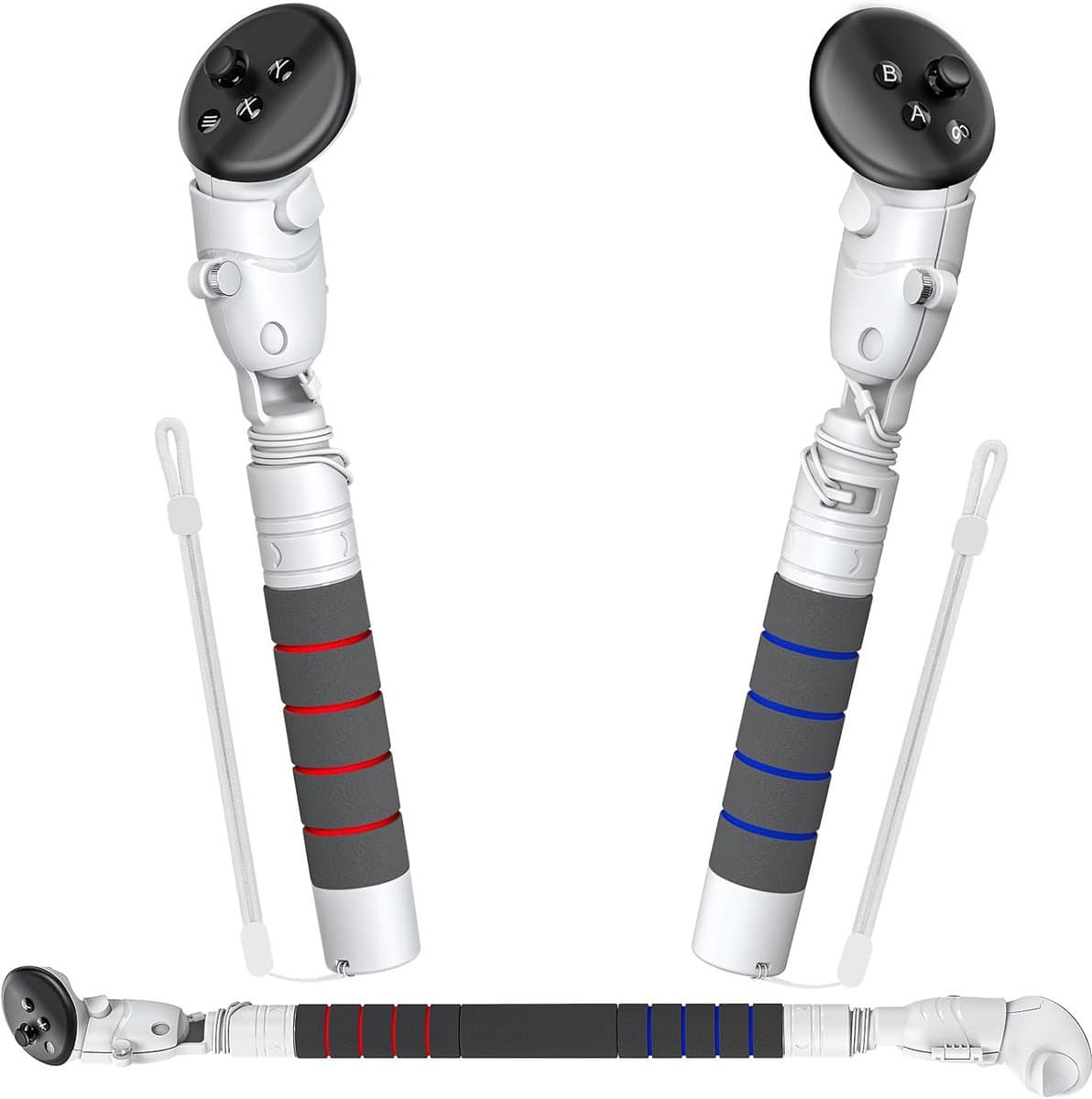 4-in-1 VR Controller Verlengstukken voor Meta Quest 3/2/Pro - Ideaal voor Gorilla Tag en Beat Saber
