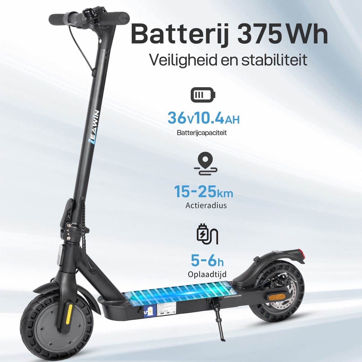 LEAWIN E5PRO Elektrische Step - 375Wh - 30 km actieradius