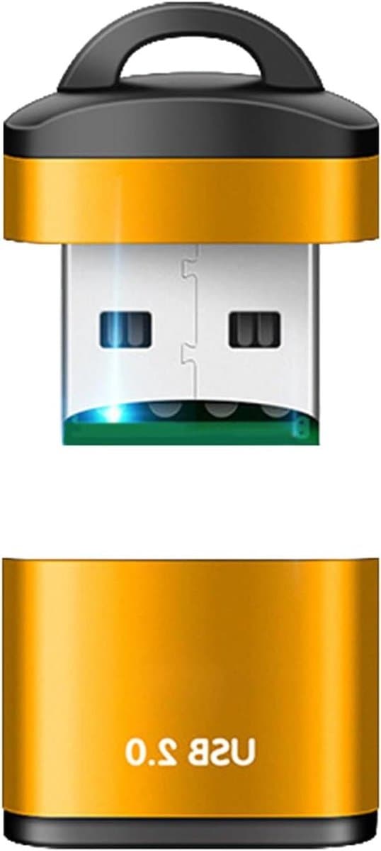 Geheugenkaartlezer - SD kaartlezer - Snelle dataoverdracht - Platte constructie - Compact formaat - Goud