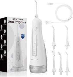 Productfoto van Waterflosser - Wit - 300 ml - Draadloze Mondirrigator met Afneembare Tank - Voor Thuis en Op Reis