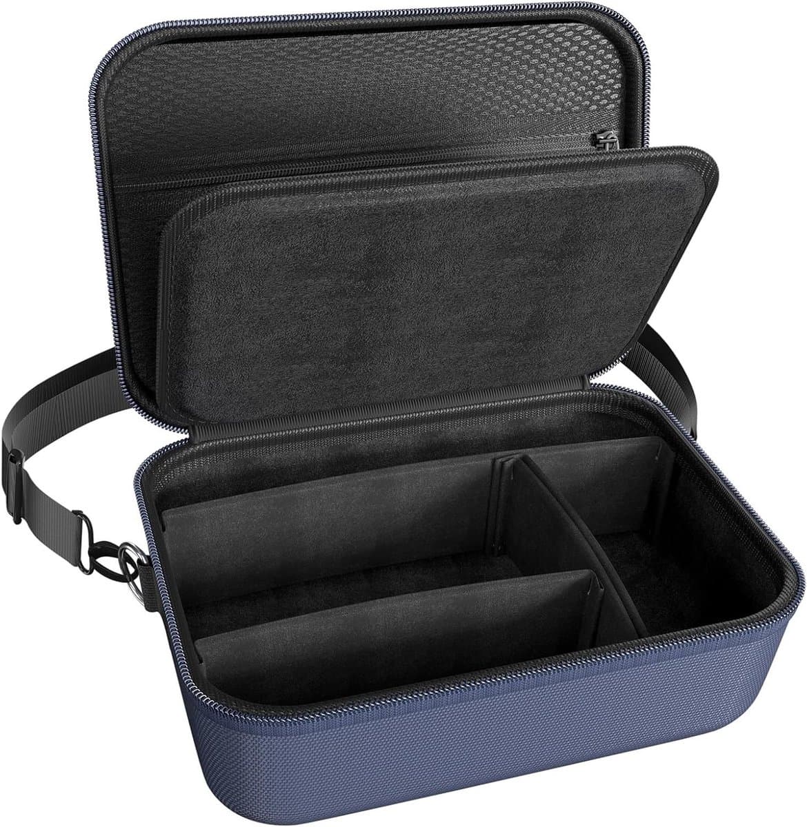 Harde Camera Tas voor Canon, Nikon en Sony - Ideale Reisoplossing voor Digitale Spiegelreflexcamera's en Mirrorless Camera's, Navy Blauw, Groot Formaat
