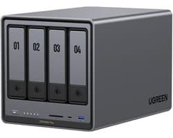 UGREEN NASync DXP4800 Plus, 4-bay desktop NAS, Intel Pentium Gold 8505 5-core CPU, 8 GB DDR5 RAM, 128 GB SSD, 1 * 10 GbE, 1 * 2,5 GbE, 2 * M.2 NVMe-aansluitingen, 4K HDMI (schijfloos)