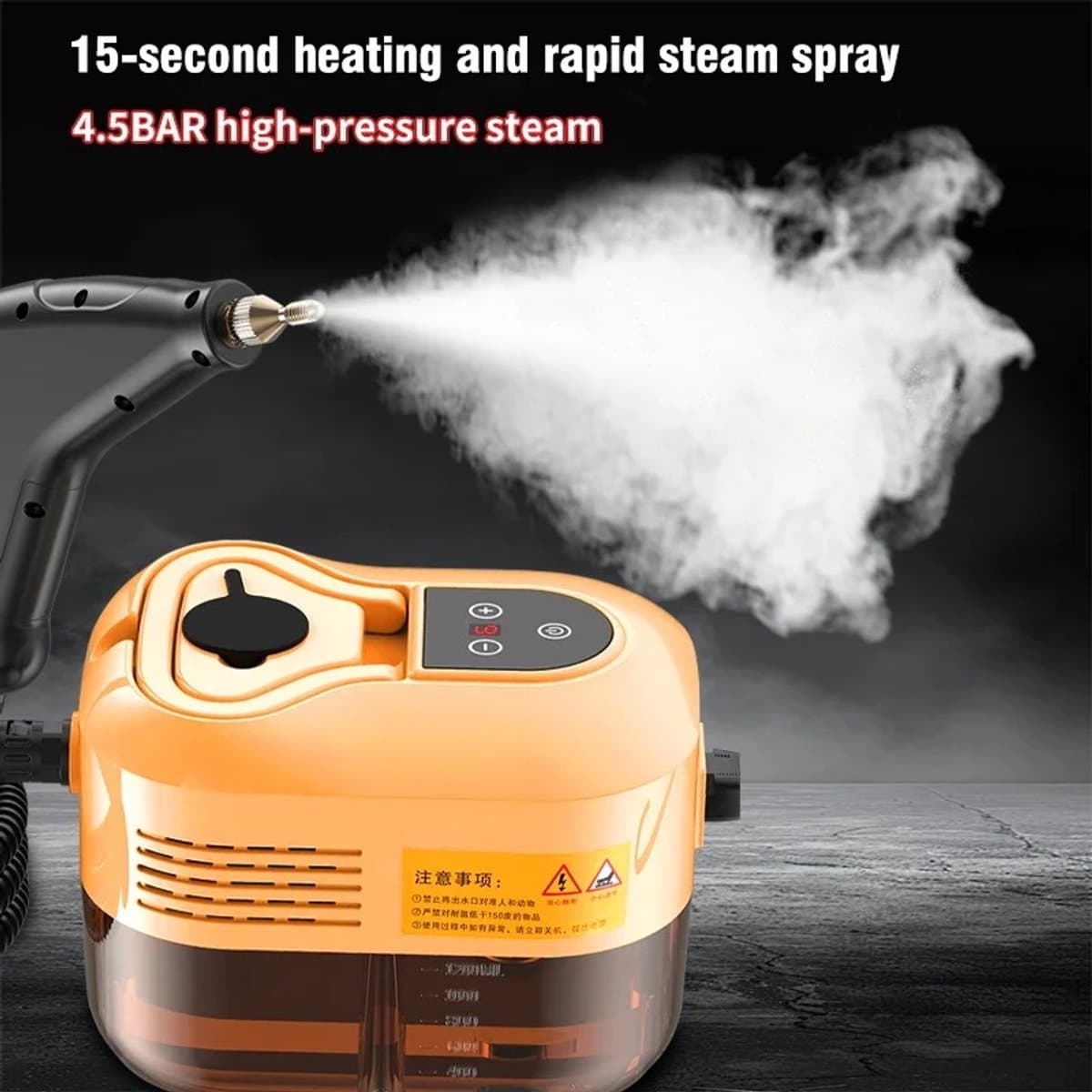 2500W Handheld Stoomreiniger - 8 Opzetstukken & Hoge Druk - afbeelding 1
