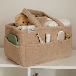Productfoto van Muuzey Luiermandje - Teddy - Luiermand - Luiertas en Commodemandje - Babykameraccessoires - Opbergmand kinderkamer - Kraamcadeau - Babyshower