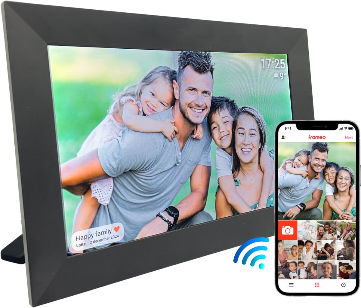 UMBRION Digitale Fotolijst - Draadloos - HD - Frameo - 10.1" - 32GB