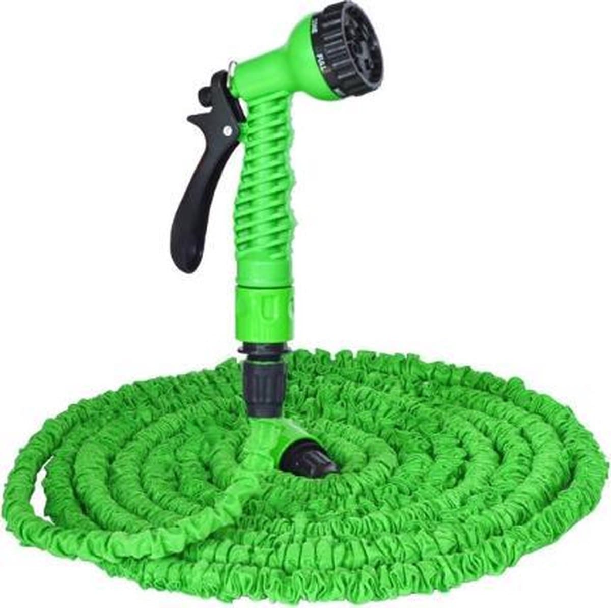 Flexibele Tuinslang – 15 Meter – Uitrekbaar – 7 Sproei Functies - Magische Tuinslag – Elastisch - Lichtgewicht – Uitzetbaar - Tuin Bewatering - Groen – Water Hose - afbeelding 1