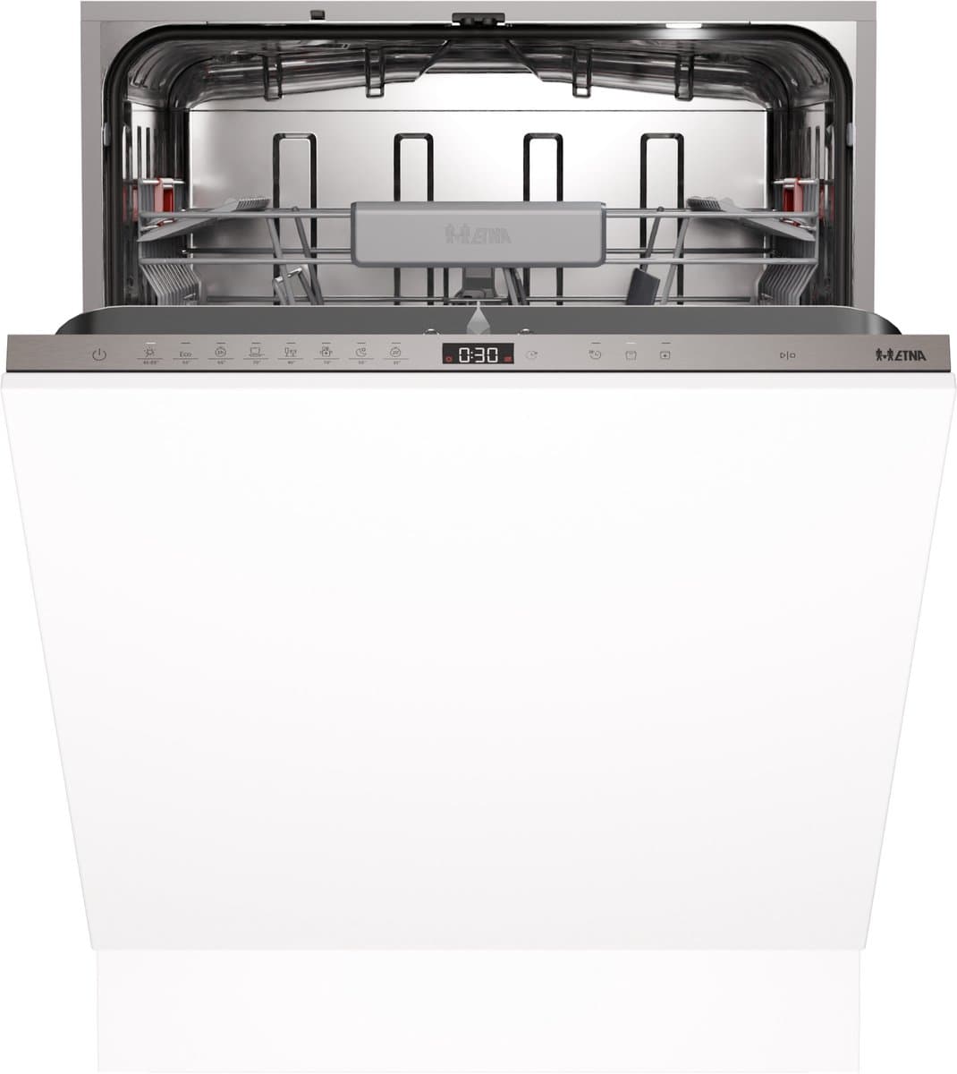 ETNA VW842N - Inbouw vaatwasser - 60 cm - Intensieve zone - Flexibele bestekkorf - Sleepscharnier - Nachtprogramma - Zuinig en Stil - Koolborstelloze Motor