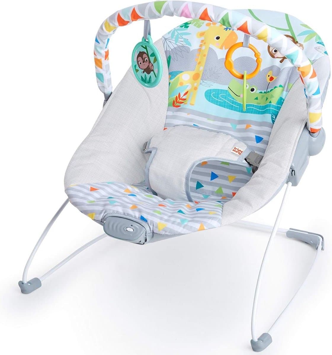 ApexArte® Elektrische Schommelstoel Baby - Baby Swing - Wipstoel Baby's met Speelboog - Grijs
