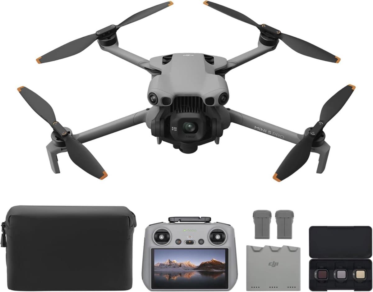 Dji Drone Mini 5 Pro Fly More Combo PLUS Rc 2 Camera's En Video-Opnamekit - Extra lange accuduur