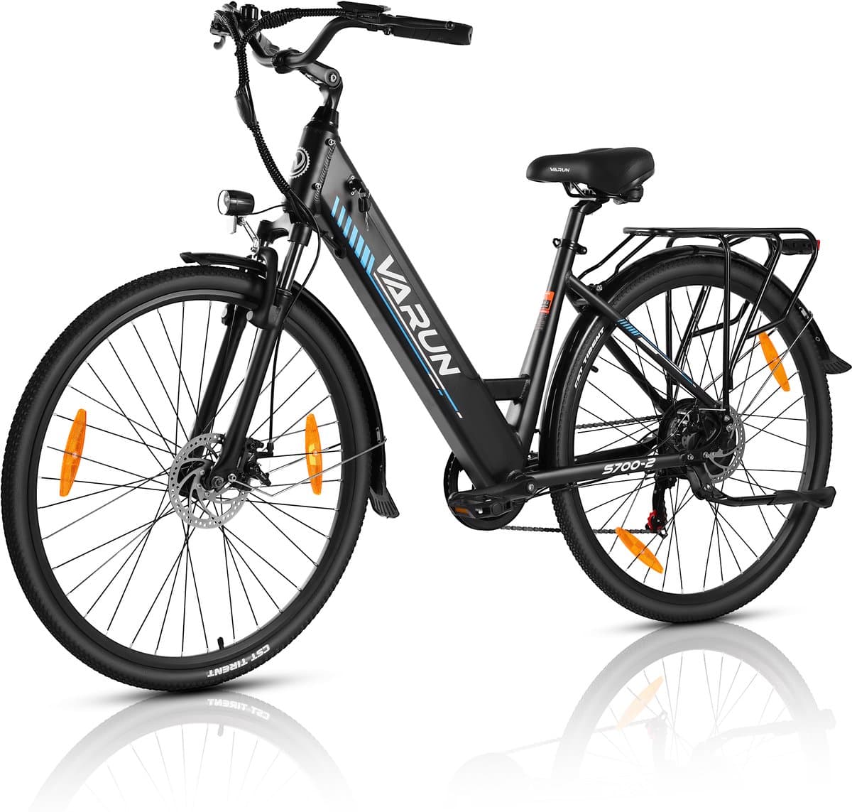 VARUN S700-2 E-bike - 25 km/u - 28inch - 50km actieradius - 250W motor - 499.2Wh accu - 55 N·m - zwart