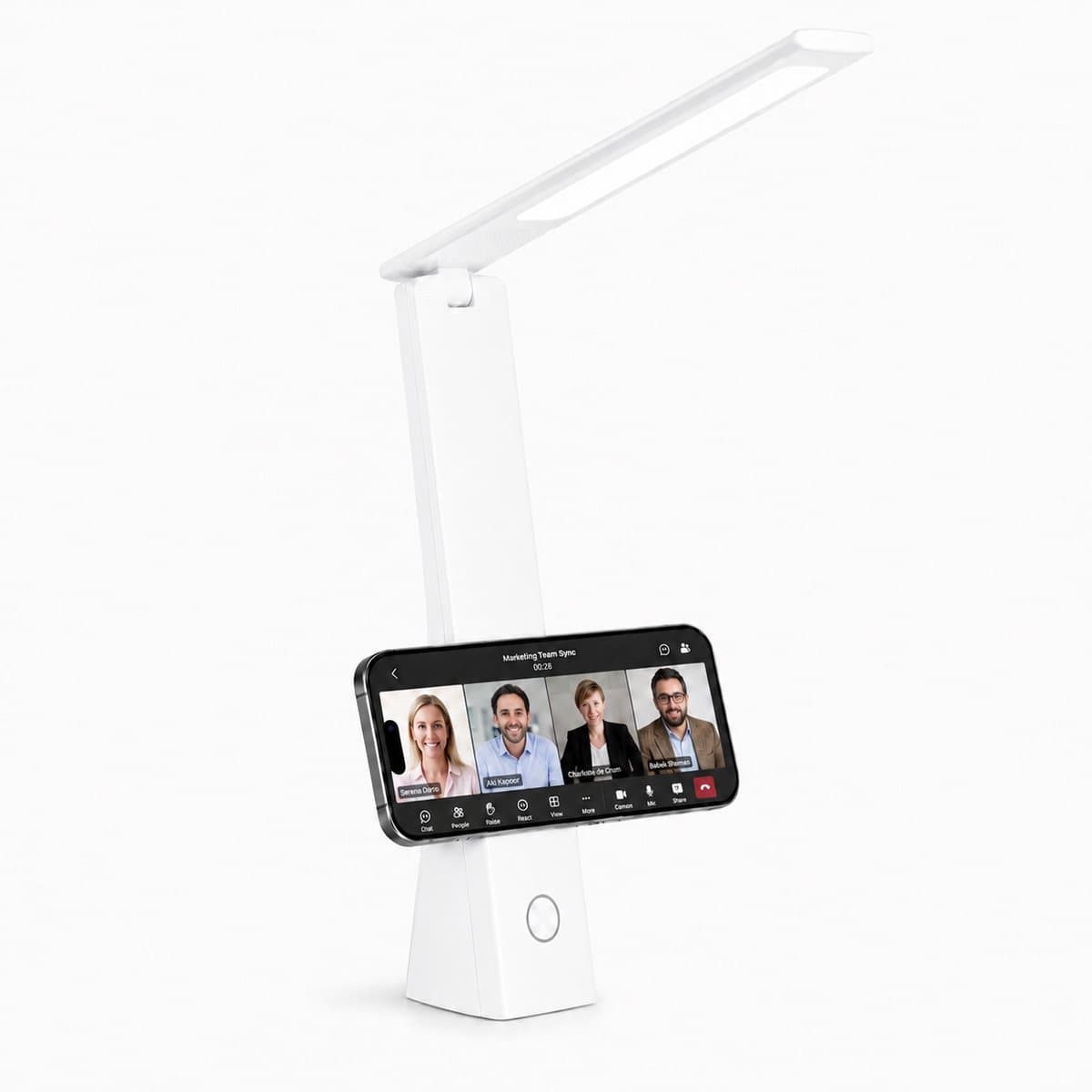 Lumirex Bureaulamp - Draadloos & Netstroom - LED - Dimbaar - Wit & Warm Licht - 9 Lichtstanden - 3 Kleuren - Leeslamp - Wit