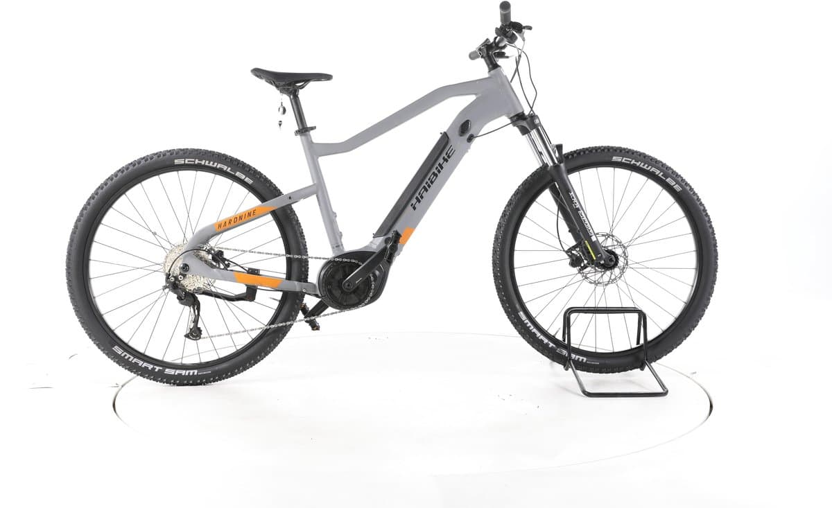 Haibike Hardnine 4 Elektrische hardtail mountainbike Bosch Accu 400Wh 29" grijs