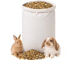 lutopets Gemengd Konijnenvoer 20 kg – Compleet Voer met 15 Natuurlijke Ingrediënten, Granen, Zaden & Grasbrokken – Nederlandse Kwaliteit