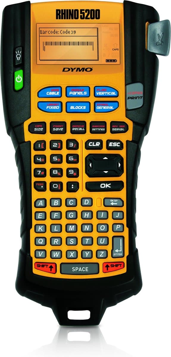 DYMO Rhino 5200 Labelprinter | Industriële labels | Draagbare, robuuste labelprinter voor professionals in laagspanning, elektro en MRO