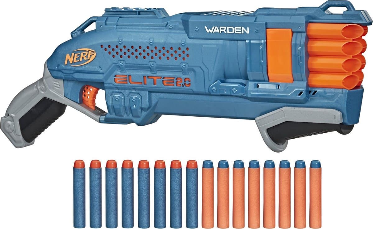 Hasbro Elite 2.0 Warden DB-8: dubbelloops nerf-gun met pompactie - afbeelding 1