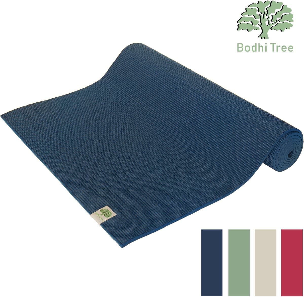 Bodhi Tree Yogamat 6 mm (183 × 61 cm) - Extra dik & antislip - Inclusief draagriem - Donkerblauw