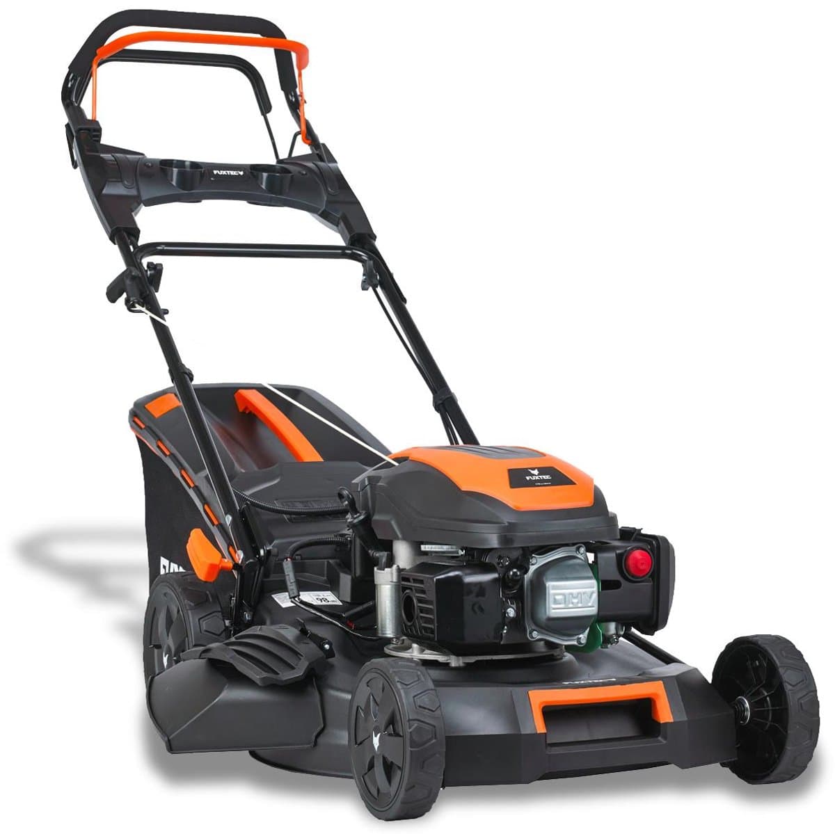 FUXTEC benzine grasmaaier RM5170ES met elektrische start – 51 cm maaibreedte, krachtige 4-takt OHV motor, centrale maaihoogteverstelling, opvangzak en mulchingfunctie voor middelgrote tuinen