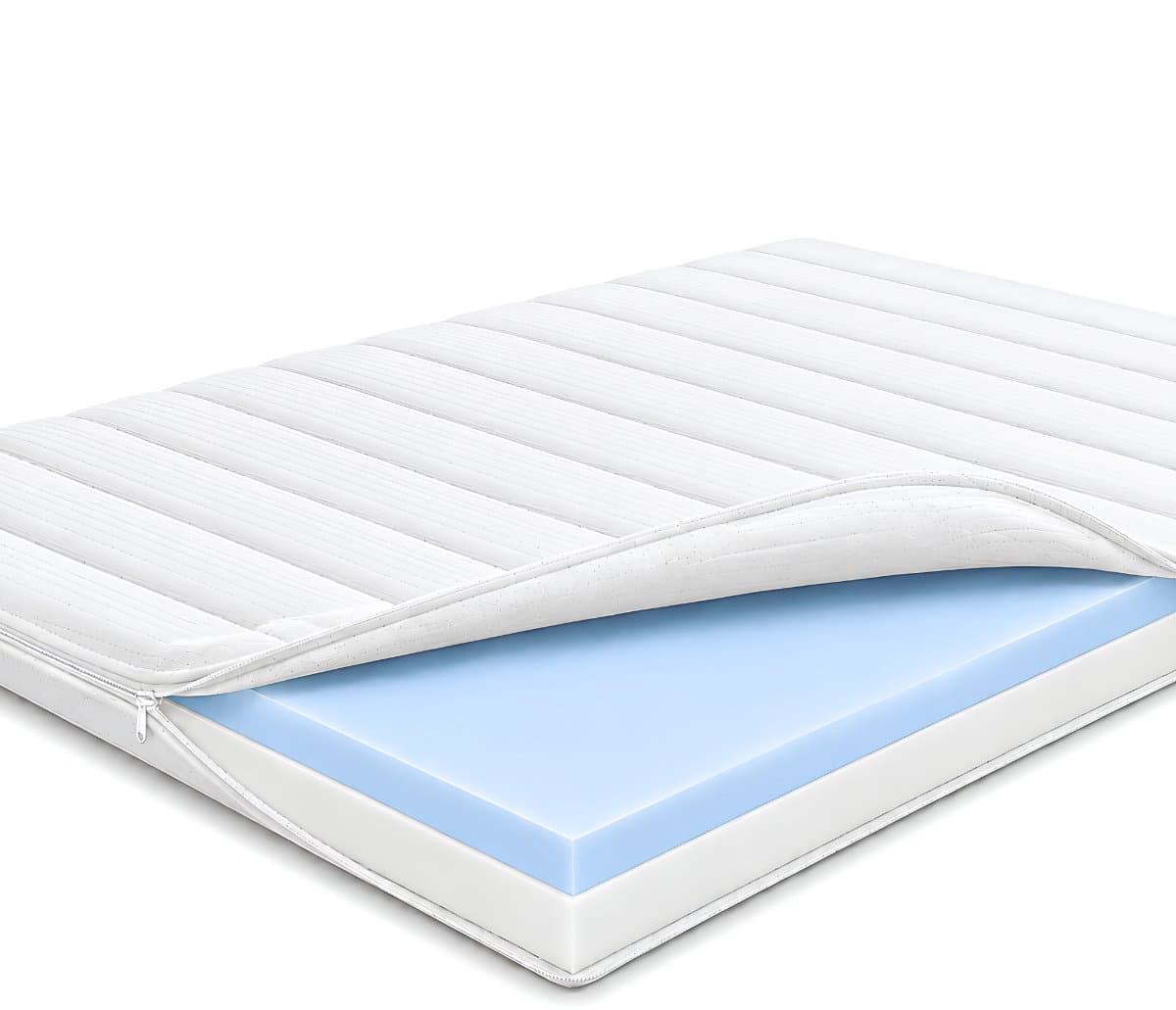 Maan matras ® - Topper 140x200 - Aanpasbaar - 10 cm dik - Koudschuim & Hybrid- Afneembare tijk wasbaar - 140x200 cm