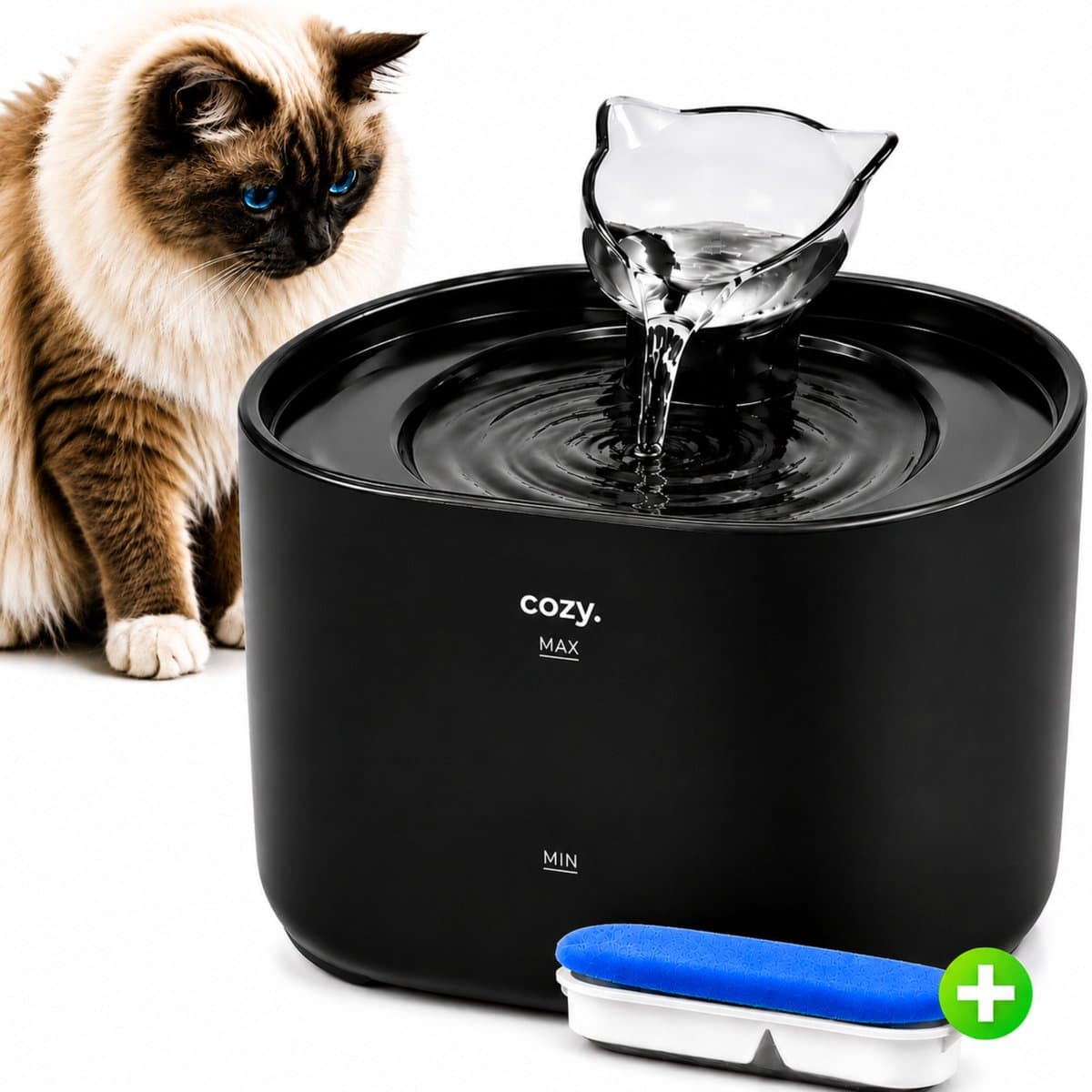 cozy.® Pro Plus 2026 drinkfontein, filter en 2,2 liter