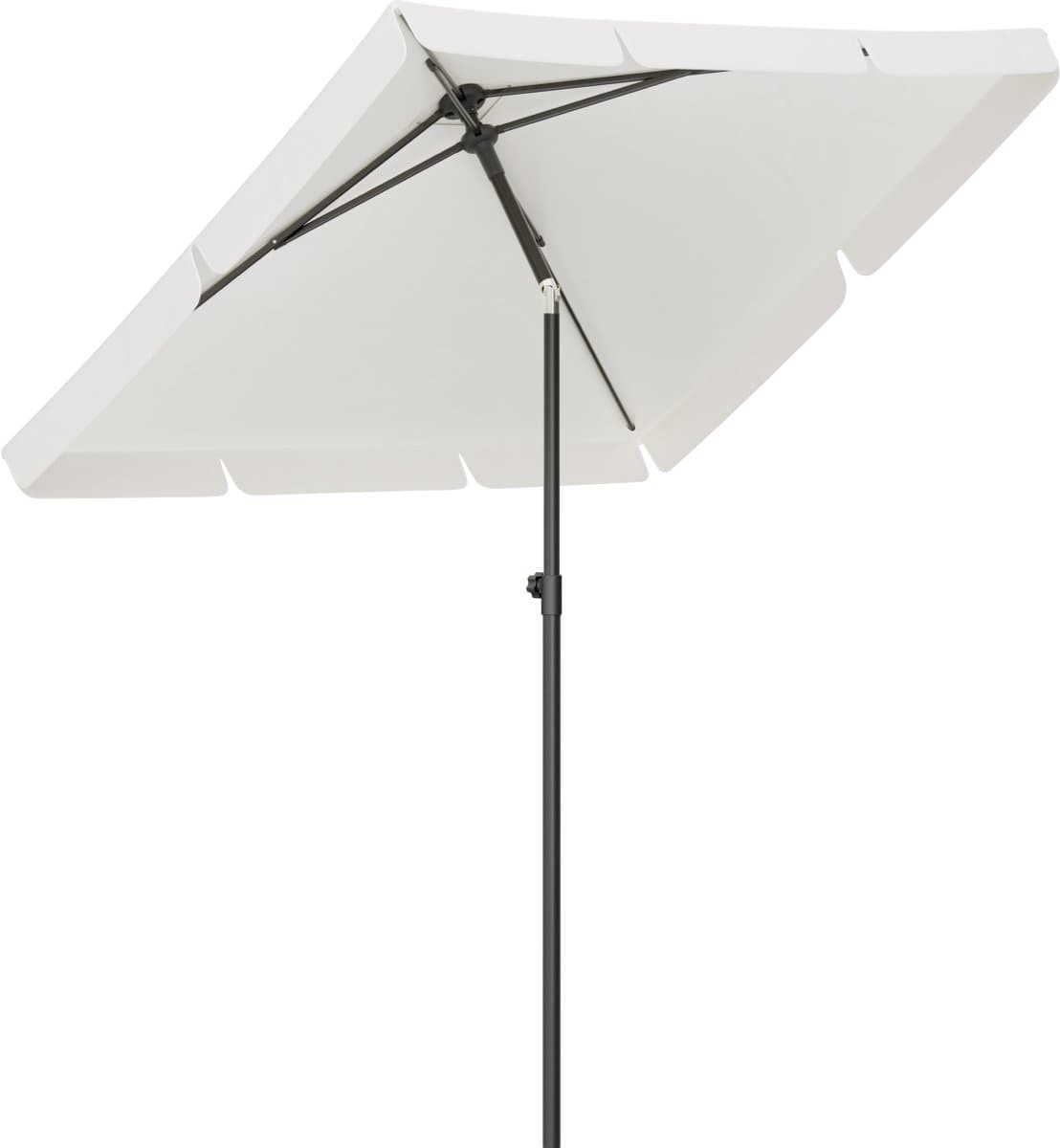 LifeGoods Parasol - Tuin - Balkonparasol - 200x125cm - 30° Kantelbaar - Waterdicht - UPF50+ - Crème
