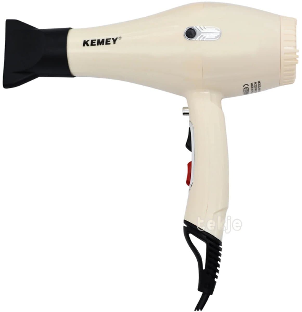 Kemei KM-6878 Professionele Föhn - 1300W - beige/wit