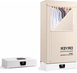 Productfoto van Elektrische Wasdroger - Draagbaar Droogrek - Snel Kleding Drogen - 360° Heteluchtcirculatie - 540L Capaciteit - Grijs