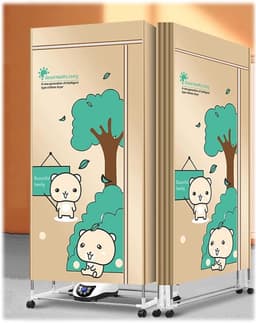 Productfoto van Wasrek Droger Drielaags Kleding Droogrek Huishoudelijke Draagbare Elektrische Droger, Energiebesparende Droogkast, 1500W met Afstandsbediening en Instelbare Timer