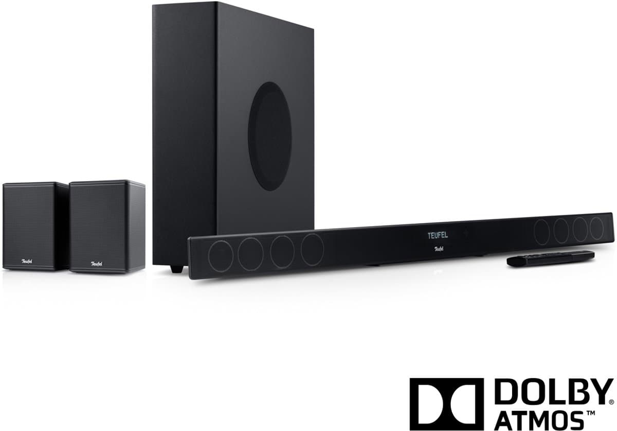 Teufel CINEBAR 11 voor Dolby Atmos "4.1-Set" - Soundbar met draadloze subwoofer & rearspeakers - Bluetooth met aptX - Virtuele surround sound - zwart