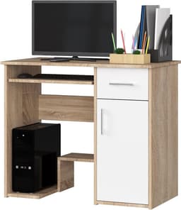 Productfoto van Bureau met opbergruimte - Werktafel PC - Thuiswerken en studeren - Compact en functioneel