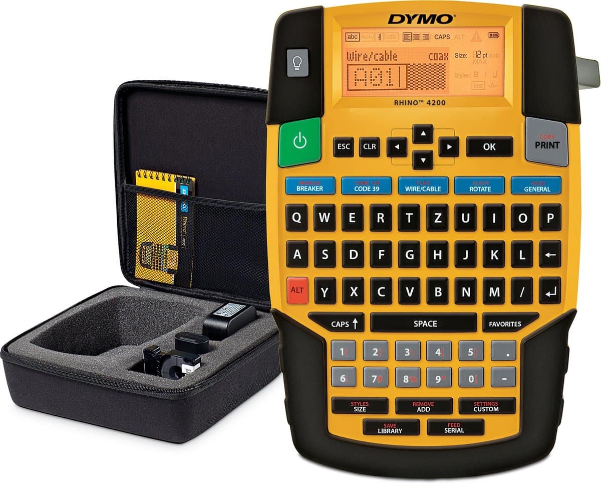 DYMO Rhino 4200 Industriële Labelmaker - Draagbaar met AZERTY