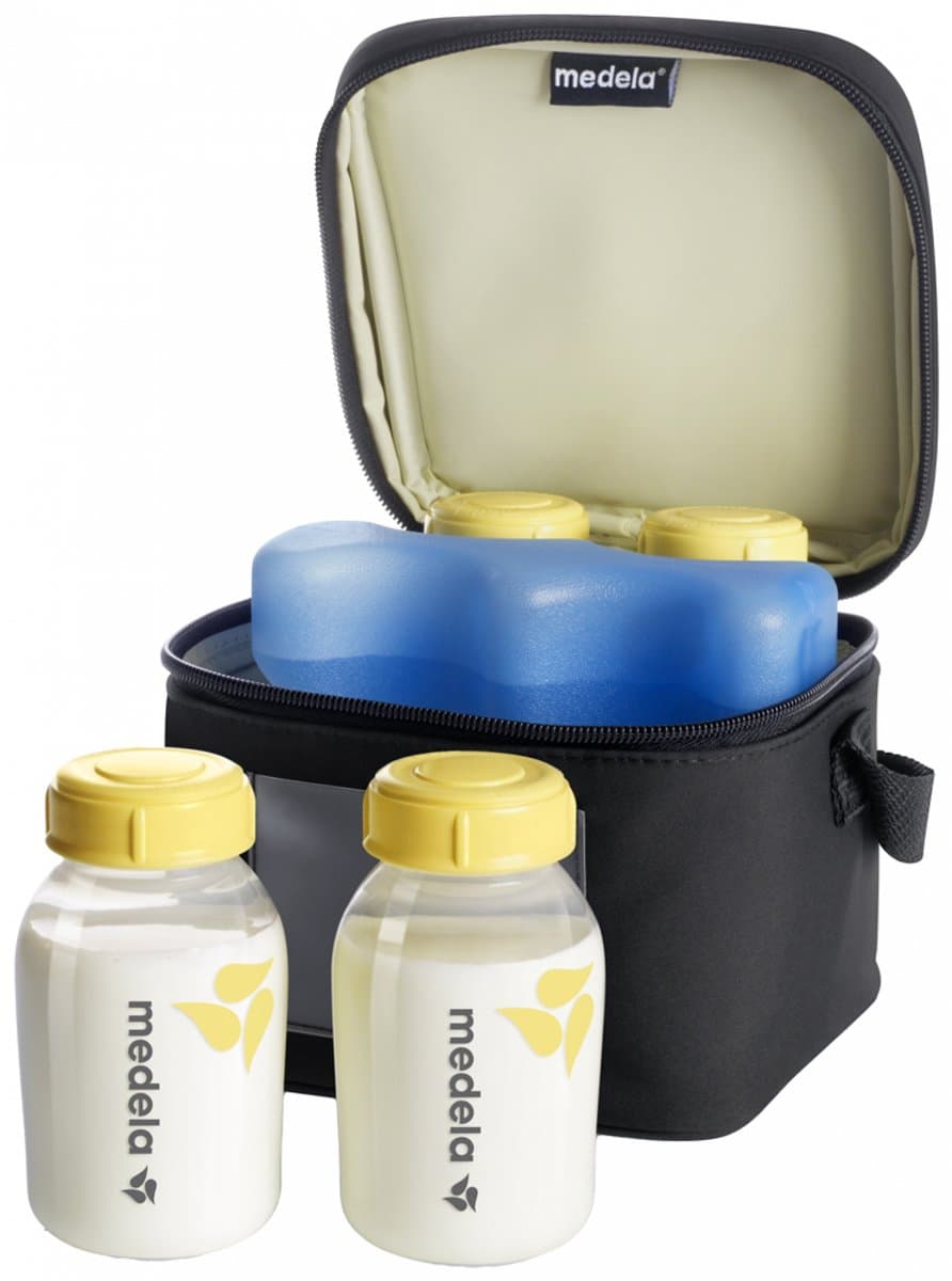 Medela Koeltas met 4 moedermelkflesjes – Inclusief koelelement – Compact en handig