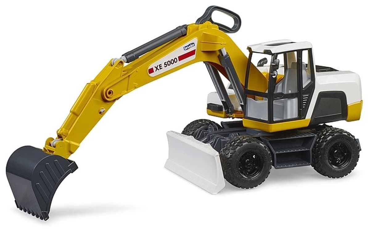 Bruder 03413 XE 5000 Graafmachine op wielen met draaibare bak - afbeelding 1