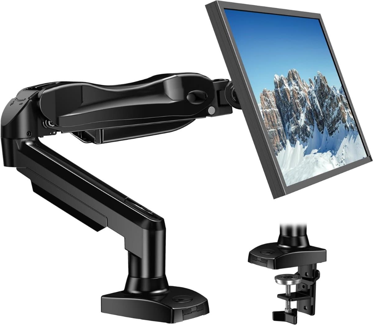 Goodivery® - Monitor Arm 1 Scherm - Voor Schermen Van 13 Tot 32 Inch - Enkele Monitorarmstandaard Met Een Draagvermogen Van 2 Tot 9 KG - In Hoogte Verstelbaar - Kantelbaar - Draaibaar En Roterend