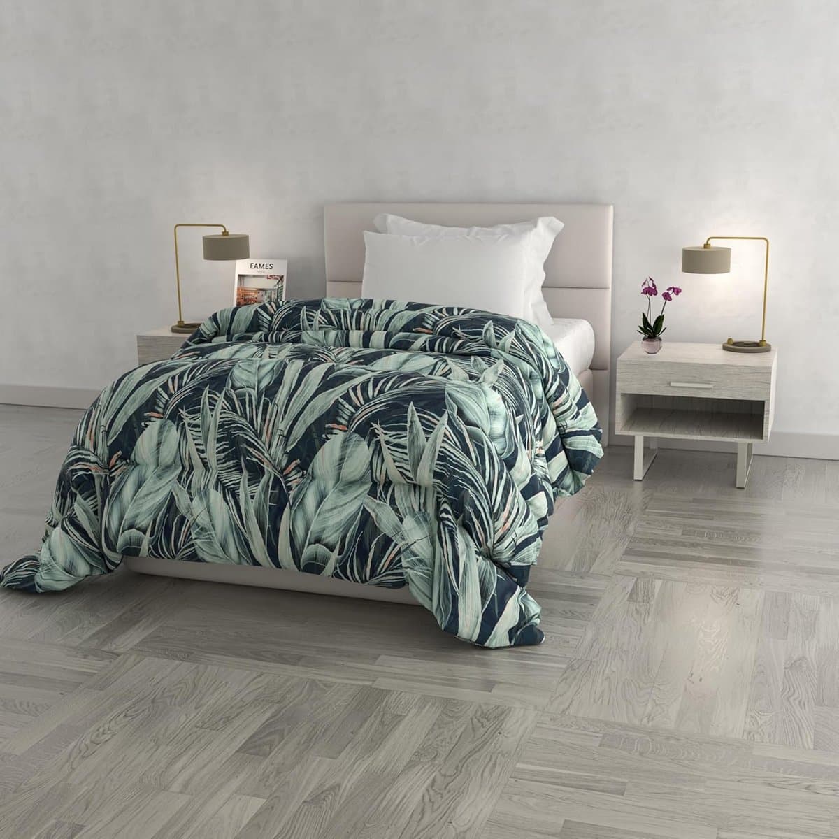 Donsvervanger Winter Quilt Tropical Print - Dikke Polyester Dekbed - 220x260 cm
