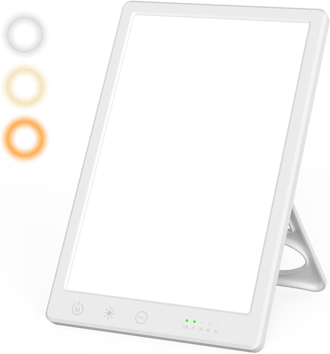 TIM® Bureaulamp led dimbaar daglicht- Wit - USB oplaadbaar - 3 kleurenfuncties - Daglichtlamp - Touchscreen - Lichttherapielamp - Hobby lamp voor schilderen, puzzelen – UV-Vrij - Tafellamp/lamp staand - Wit - 24cm x 21cm x 5cm