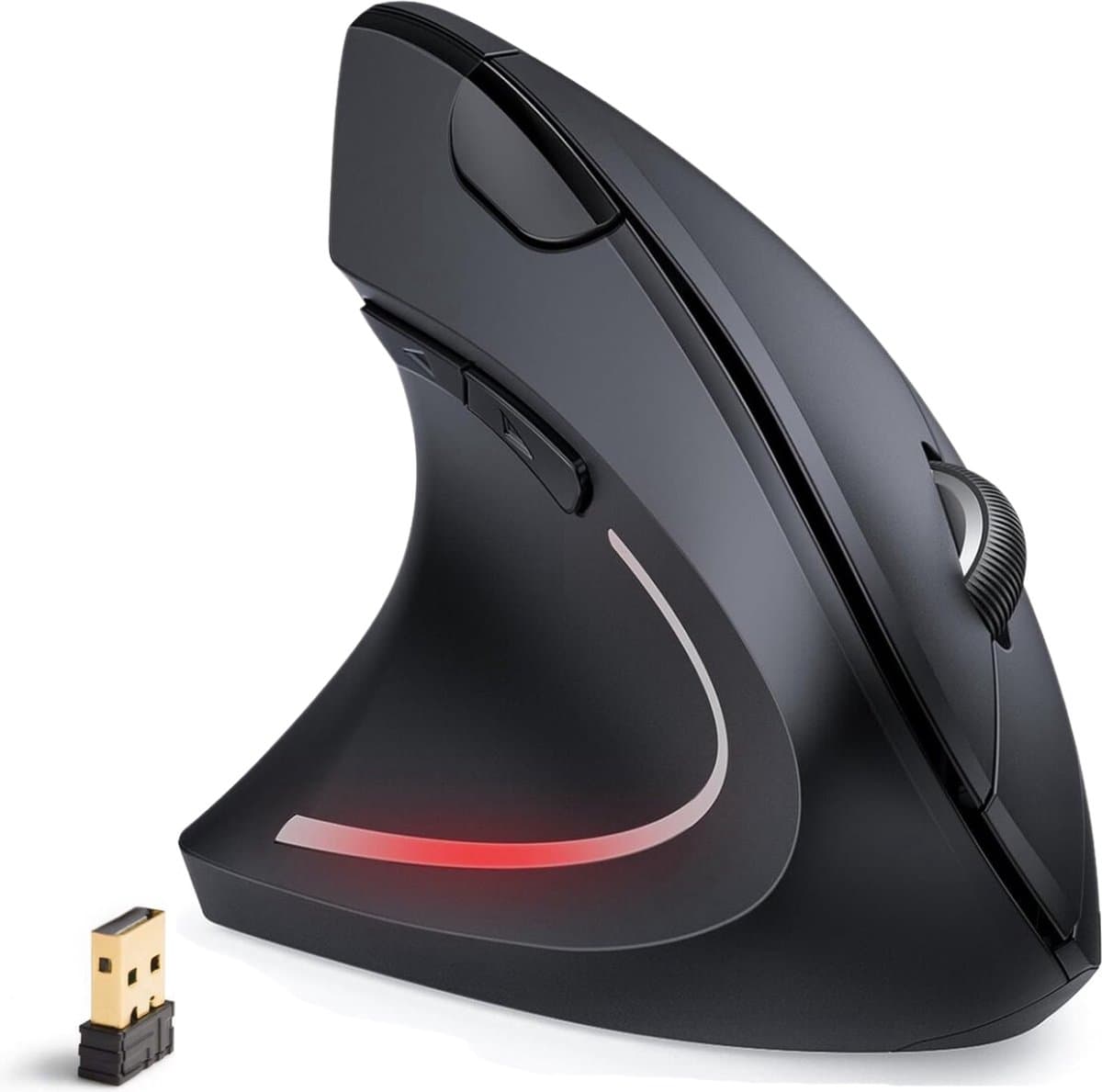Delmark Verticale Muis - Ergonomisch ontworpen voor linkshandigen - Draadloos - DPI Instelbaar