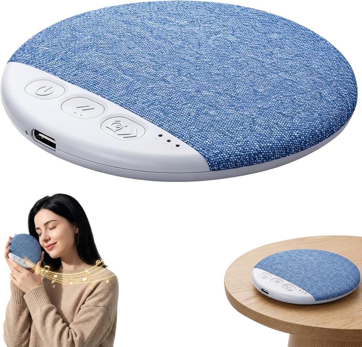 Slaapsprekers Kussen Luidspreker - Ultradun, Bluetooth 5.4, Witte Ruis