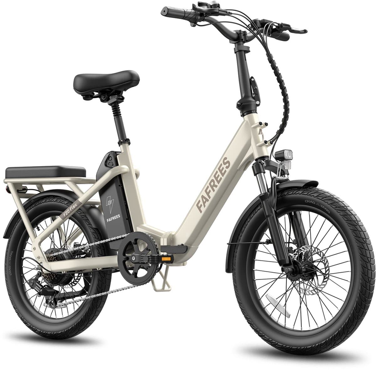 Fafrees Elektrische fiets - Actieradius120km - Verwijderbare batterij 36 V 20Ah - Motor 250W - Shimano 7 versnellingen - Koppelingssensor aan beide zijden - 20 Inch Commuter E-Bike - Dubbele Vering - 20 Inch opvouwbare City Commuter E-Bike - Wit