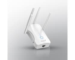 Flucora WiFi Versterker 1200 Mbps met stopcontact – Dual Band 2.4 GHz & 5 GHz – WiFi 5 – WiFi Repeater – WiFi Booster – WiFi Extender – Wit