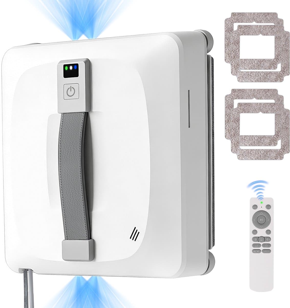 Grenintol Robot Ramenwasser - Ruitenreiniger - Ramenwasser - Robot Ramenreiniger - Window Cleaner - Streeploos Schoonmaken - Met Valbeveiliging - Bedienbaar met Afstandsbediening - 3 Reinigingsmodi Voor Hoge Ramen - Spiegels - Marmer - INSE