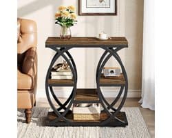 Tribesigns Bijzettafel 4-Shelf Bruin 60x30cm - afbeelding 1
