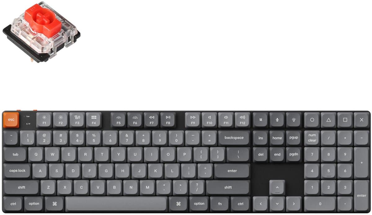 Keychron K5 Max QMK/VIA mechanisch toetsenbord red switch
