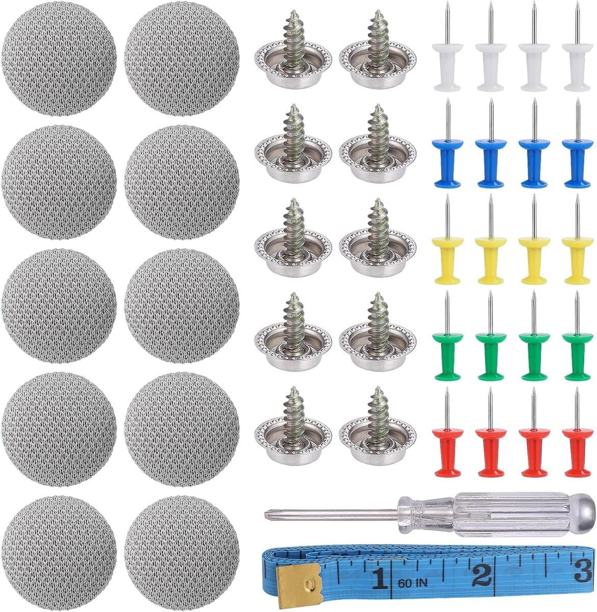 Autobekleding Reparatie Kit - 65 stuks dakbekleding klinknagels - Met schroevendrader en meetlint - Voor auto plafond reparatie - Voor automobilisten en doe-het-zelvers