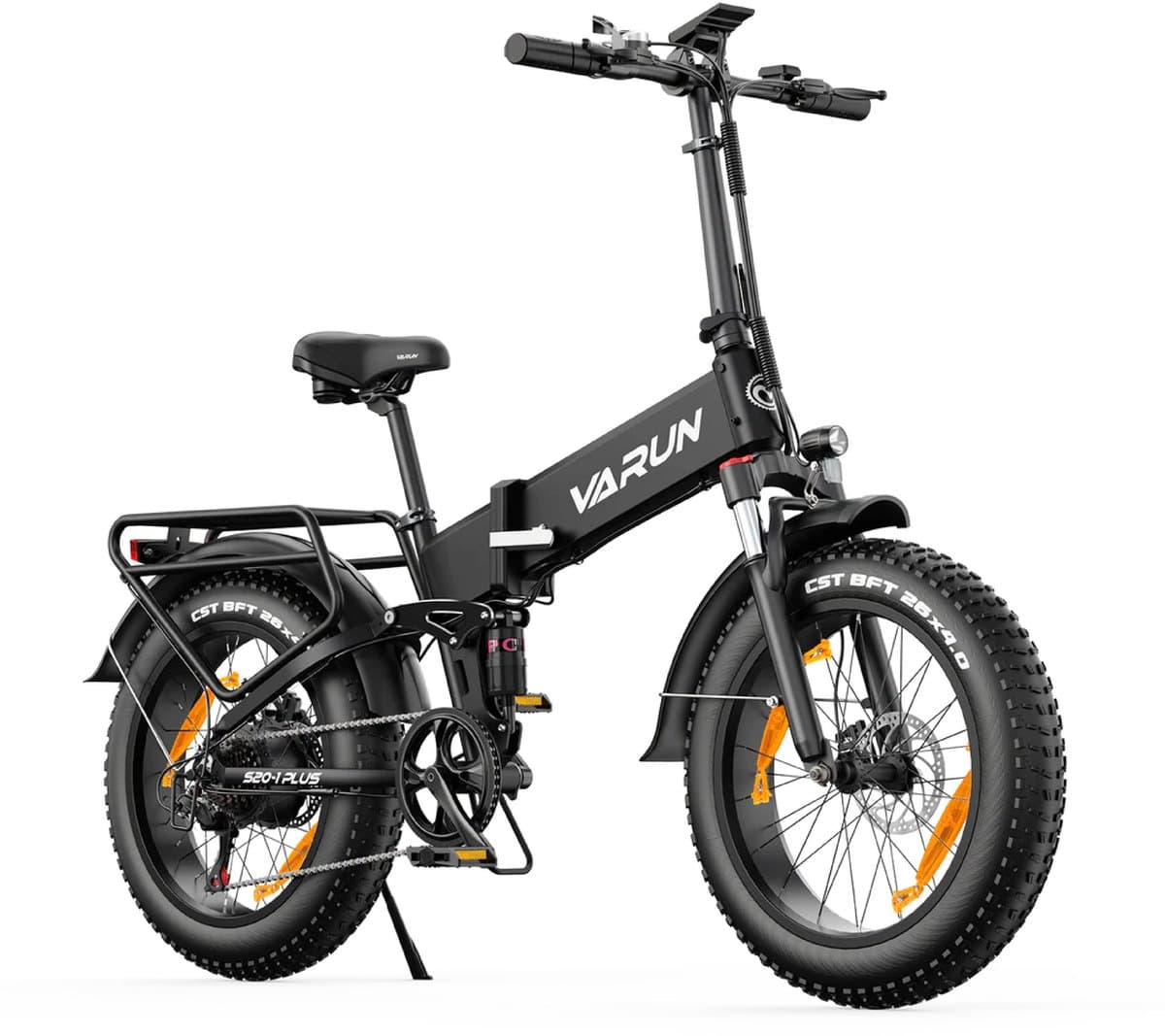 VARUN S20-1 PLUS E-bike - 25 km/u - 20inch - 60km actieradius - 250W motor - 48V13Ah accu - 55 N·m - zwart