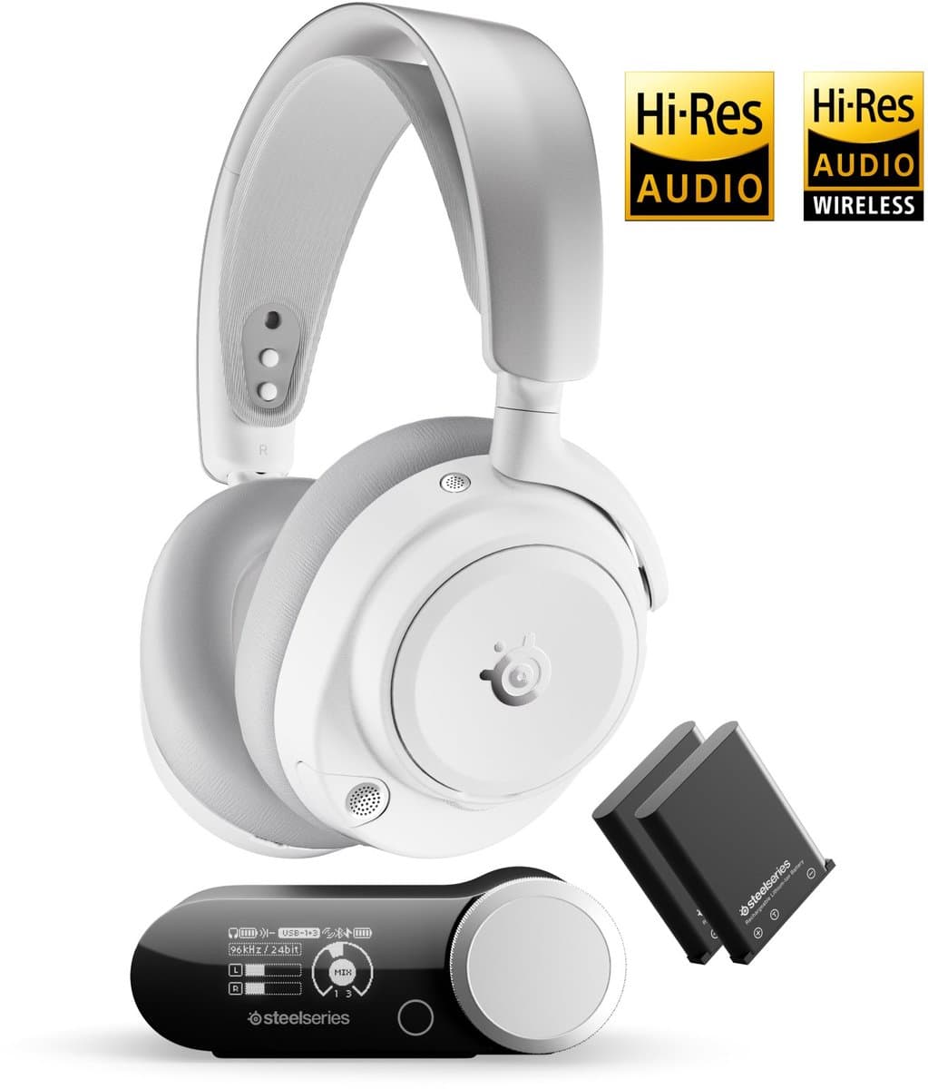 SteelSeries - Arctis Nova Pro Omni - Hi-Res Wireless Certified Gaming Headset - PC, PlayStation, Xbox & Switch - Wit