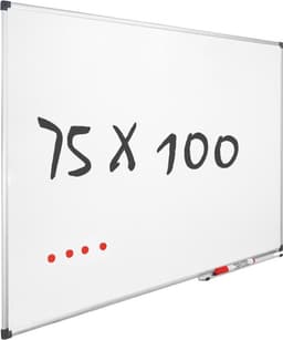 Productfoto van IVOL Whiteboard 75x100 cm - Magnetisch - Gelakt staal - Met montagemateriaal