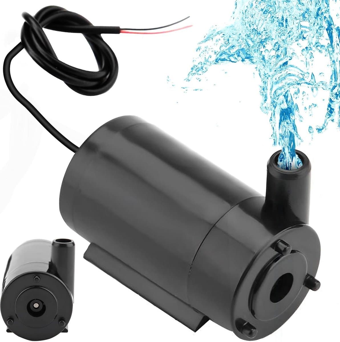 Mini-waterpomp ultra stil kleine dompelpomp - aquariumpomp voor aquaria vijver - hydrocultuur fonteinpomp - netsnoer - tuin fontein standbeelden - hydrocultuursysteem - 80 liter fonteinpomp