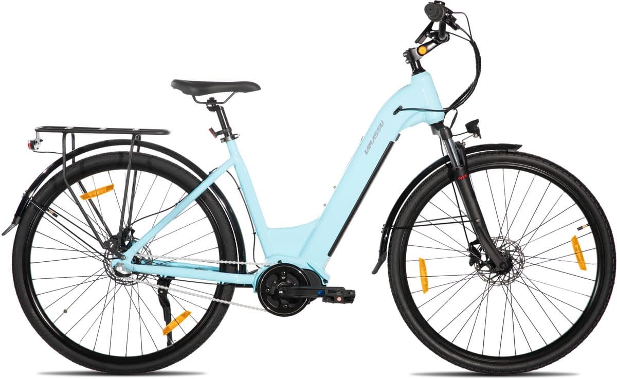 HILAND Overstreet E-Bike Dames - 28 inch - Hydraulische Schijfremmen - 3 Speed Naafversnelling - 250W - 10.4Ah Accu - Lage Instap